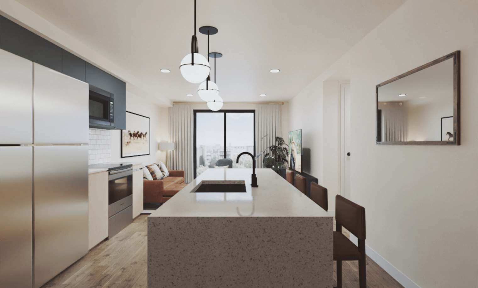 kitchen at The Loop jackson hole apartments loop hero